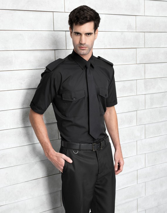Premier Workwear Pánská košile s krátkým rukávem Premier Workwear (PR212) Černá 4XL
