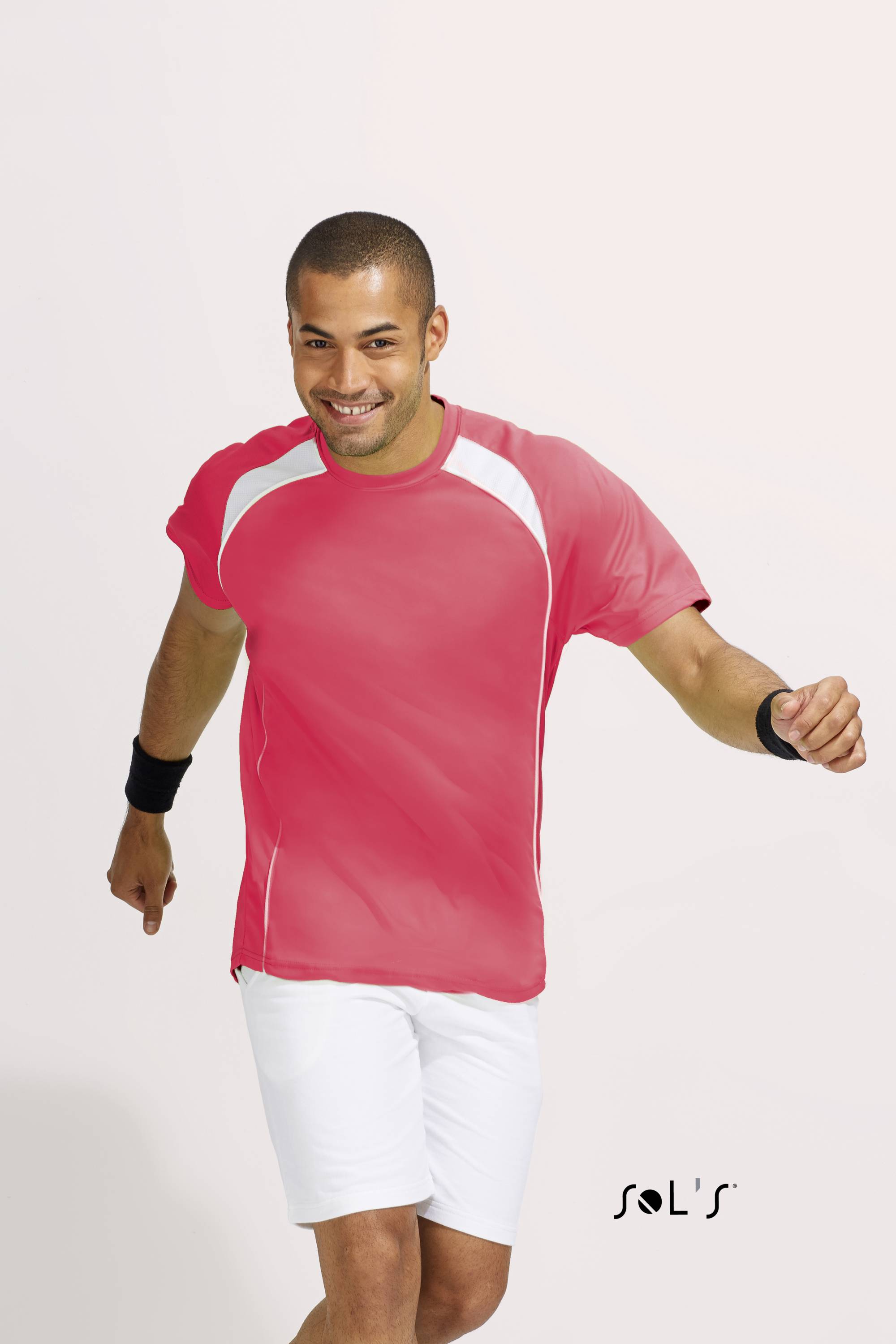 Sols Pánské triko s krátkým rukávem Match Sol´s Bílá / Tmavá šedá XL