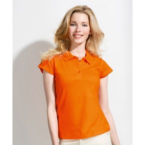 Sols Dámská polokošile s krátkým rukávem Sol´s - Prescott women Oranžová XL
