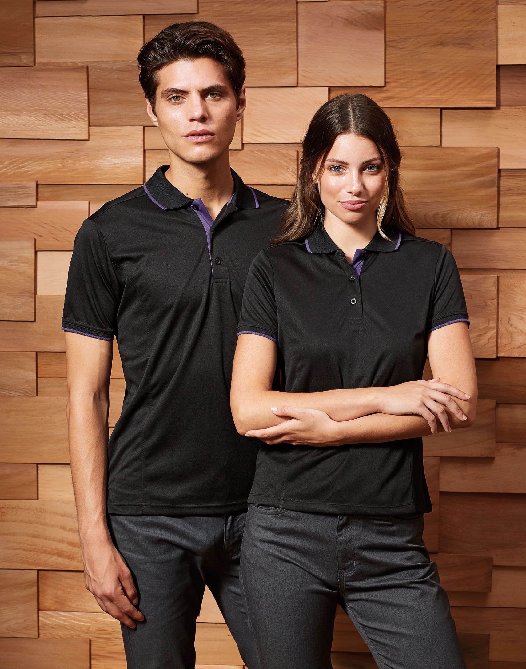 Premier Workwear Dámská polokošile s krátkým rukávem Premier Workwear (PR619) Černá / Bílá M
