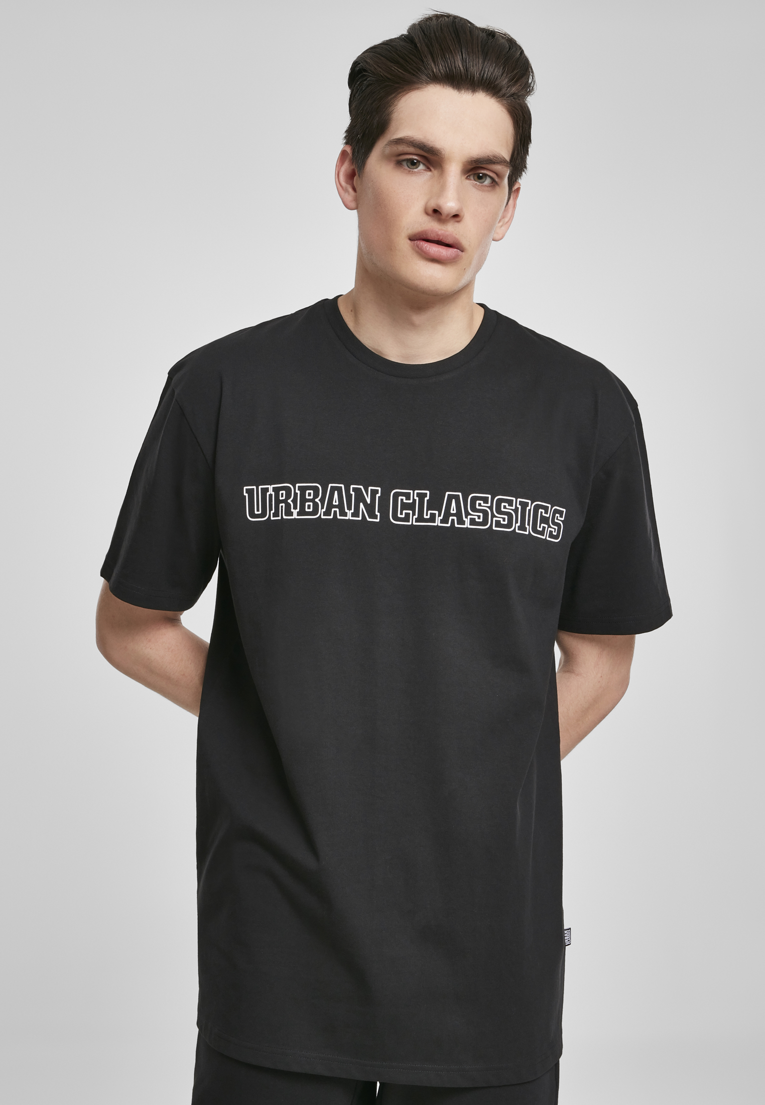 Urban Classics Pánské tričko s logem URBAN CLASSICS (TB3182) Černá XS