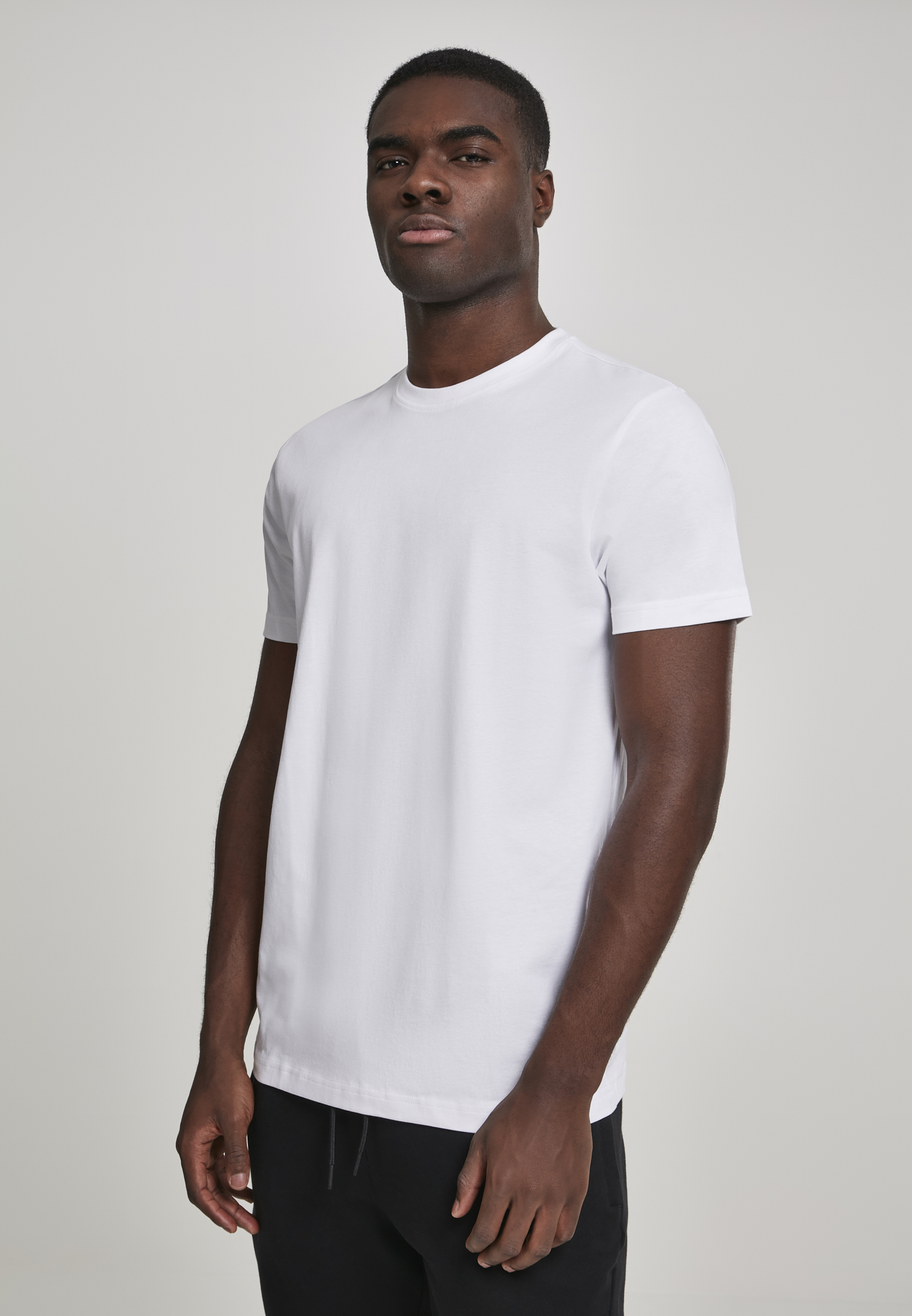Urban Classics Pánské tričko s krátkým rukávem 2-pack URBAN CLASSICS (TB2684A) Bílá / Bílá L