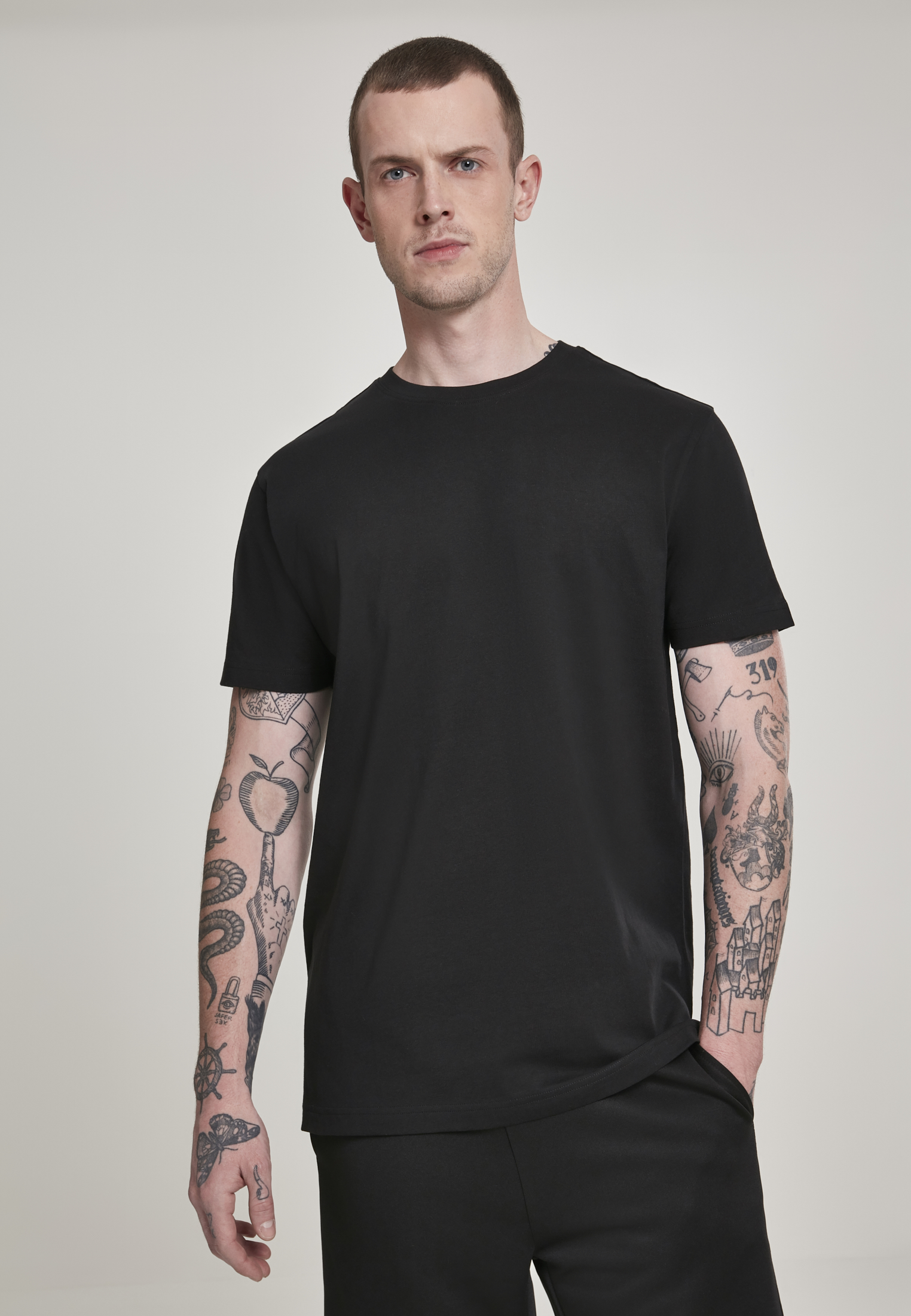 Urban Classics Pánské tričko s krátkým rukávem - 6 kusů v balení URBAN CLASSICS (TB2684C) Bílá / Černá / Šedá 5XL
