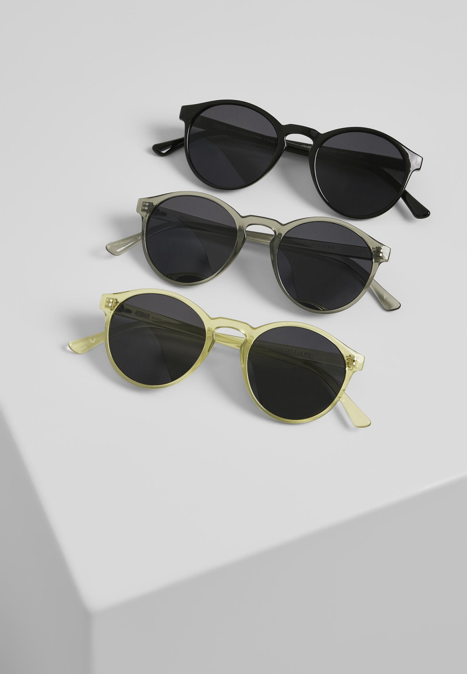 Urban Classics 3-pack slunečních brýlí URBAN CLASSICS (TB3366) Černá / Šedá / Žlutá
