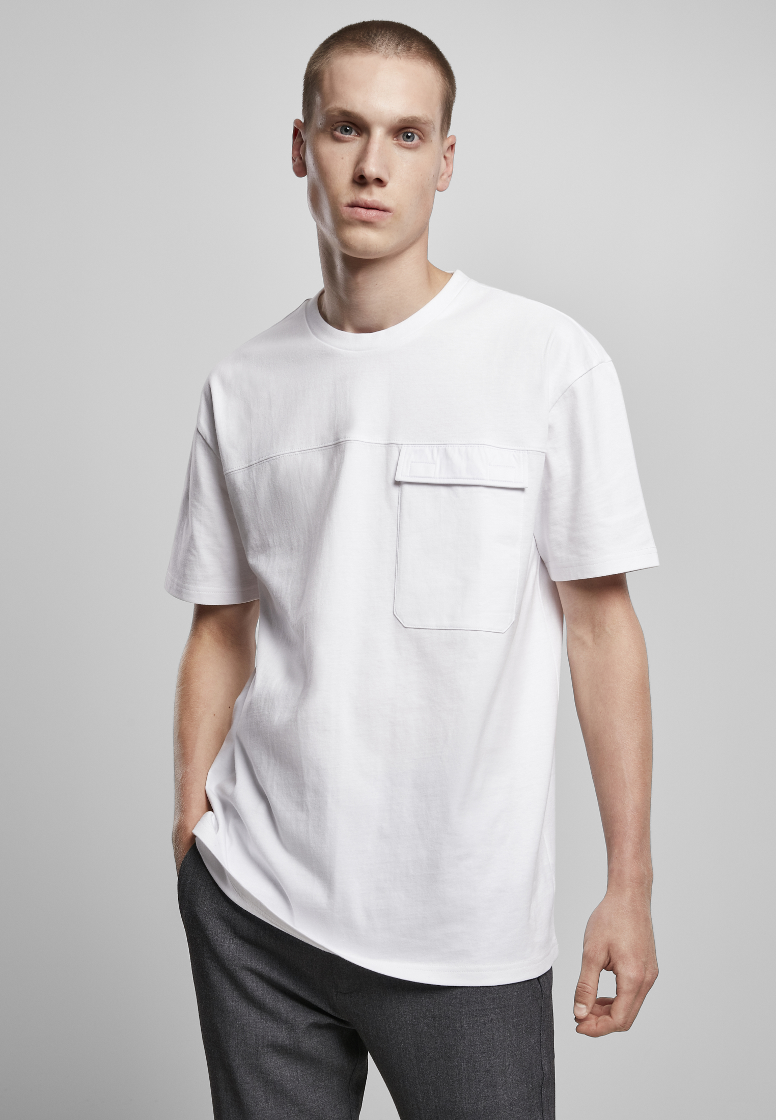 Urban Classics Pánské tričko s krátkým rukávem URBAN CLASSICS (TB4128) Bílá S