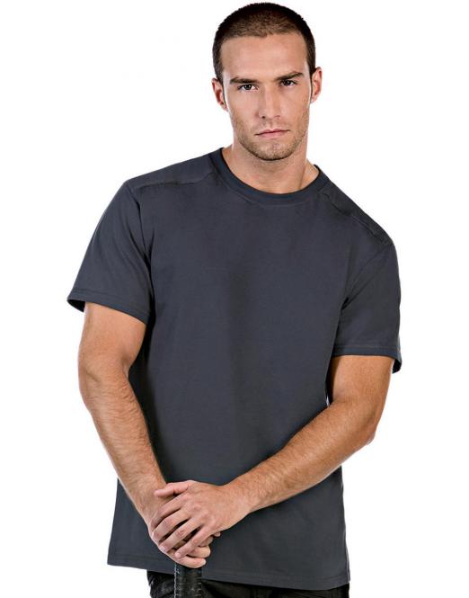 B&C Pánské pracovní tričko s krátkým rukávem B&C (TUC01) Tmavá šedá L