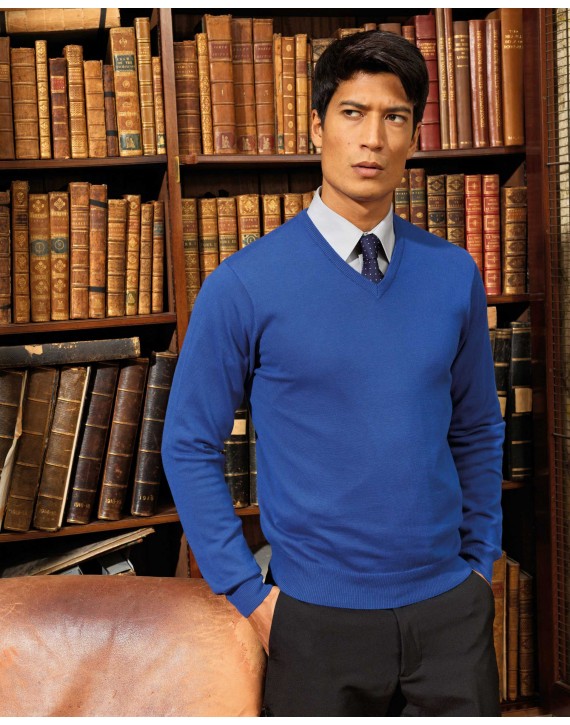 Premier Workwear Pánský svetr s výstřihem do V Premier Workwear (PR694) Námořnická modrá M