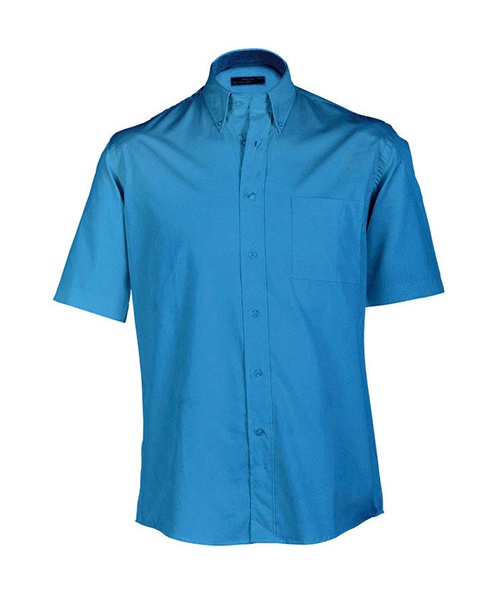 Pextex.cz - Pánská košile s krátkým rukávem James & Nicholson Buttondown Shirt Short - modrá