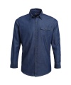 Pánská džínová košile s dlouhým rukávem Premier workwear (PR222)