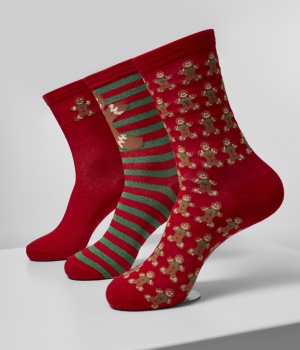 Vánoční vysoké ponožky 3-pack URBAN CLASSICS (TB3748)