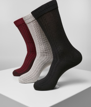 Vysoké ponožky 3-pack URBAN CLASSICS (TB3743)