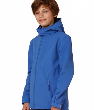 Dětská softshellová bunda s kapucí B&C (JK969)