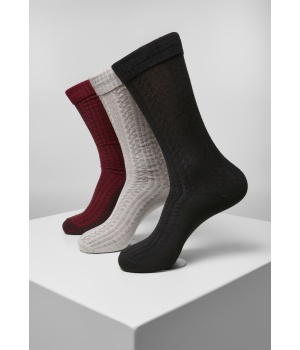 Vysoké ponožky 3-pack URBAN CLASSICS (TB3743)