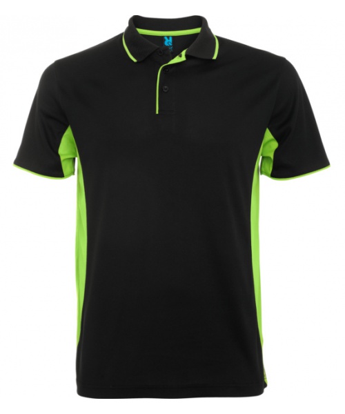 Pextex.cz -  Pánská sportovní polo triko s krátkým rukávem Montmelo ROLY-černá/limetková zelená