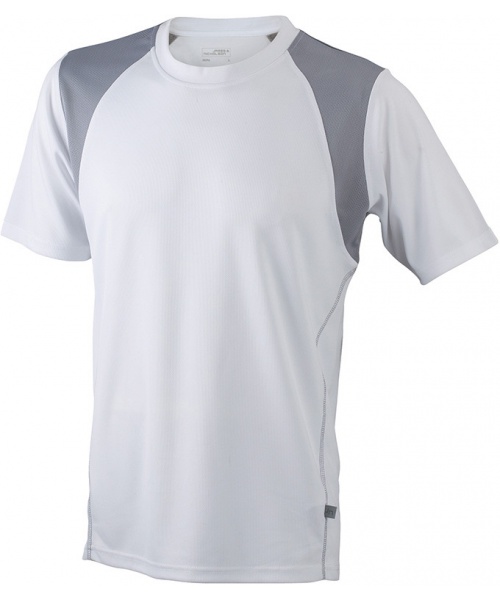 Pextex.cz - Dětské běžecké triko James & Nicholson Running-T Junior - bílá/stříbrná