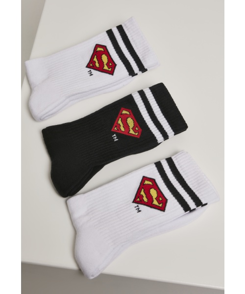 Pextex.cz - Ponožky Superman 3 páry URBAN CLASSICS (MC1002) Bílá / Černá / Bílá