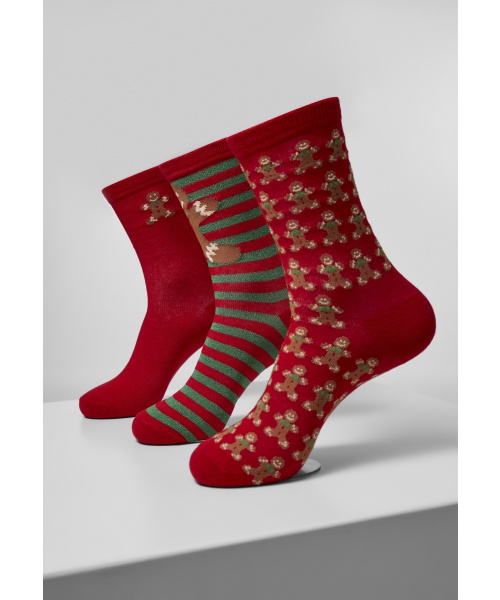 Pextex.cz - Vánoční vysoké ponožky 3-pack URBAN CLASSICS (TB3748) Barevné