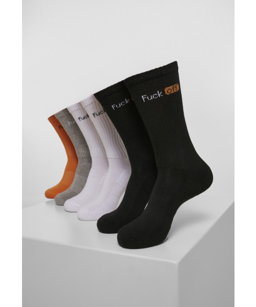 Pextex.cz - Vysoké ponožky 6-pack URBAN CLASSICS (MT2059) Černá / Bílá / Šedá / Oranžová