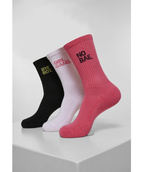 Pextex.cz - Vysoké ponožky 3-pack URBAN CLASSICS (MT2042) Růžová / Bílá / Černá
