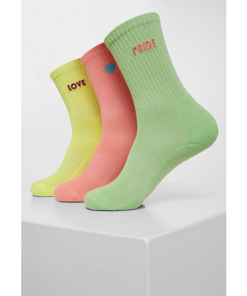 Pextex.cz - Vysoké ponožky 3-pack URBAN CLASSICS (TB3303) Neonová žlutá / Neonová růžová / Neonová zelená