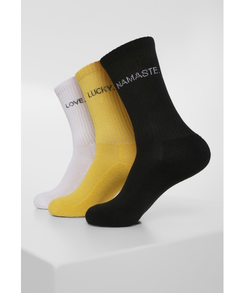 Pextex.cz - Vysoké ponožky 3-pack URBAN CLASSICS (TB3306) Černá / Bílá / Žlutá