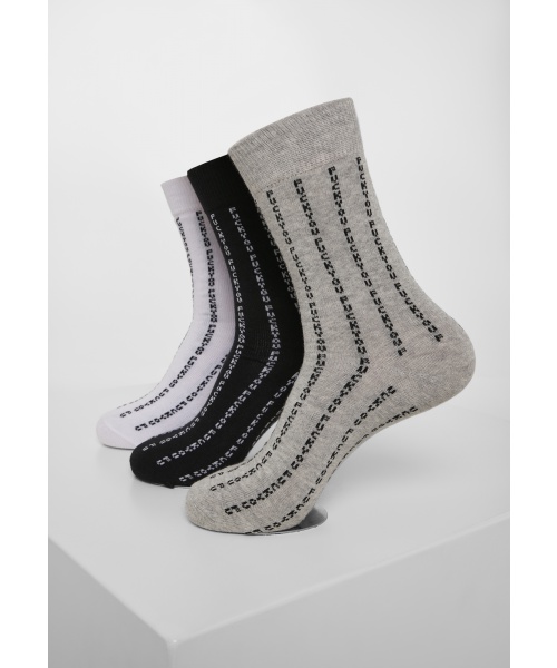 Pextex.cz - Vysoké ponožky 3-pack URBAN CLASSICS (MT1205) Černá / Šedá / Bílá